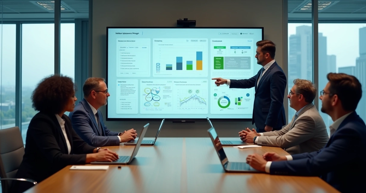 Equipe de entidade de classe usando painel digital integrado para gestão e comunicação